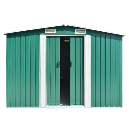 Tuinschuur Metaal 257 x 392 x 181 cm Groen