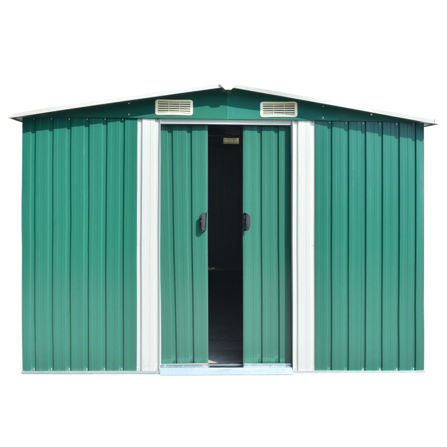 Tuinschuur Metaal 257 x 392 x 181 cm Groen