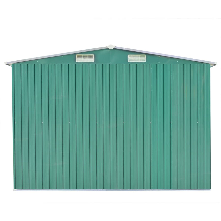 Tuinschuur Metaal 257 x 392 x 181 cm Groen