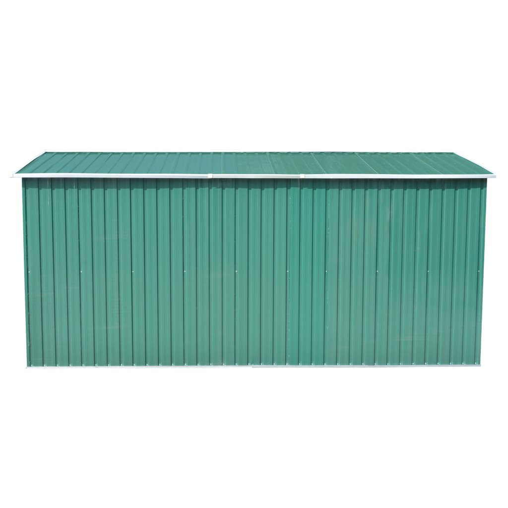 Tuinschuur Metaal 257 x 392 x 181 cm Groen