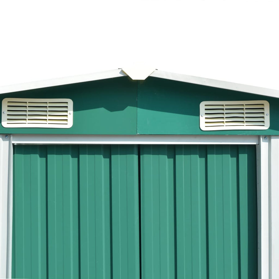 Tuinschuur Metaal 257 x 392 x 181 cm Groen