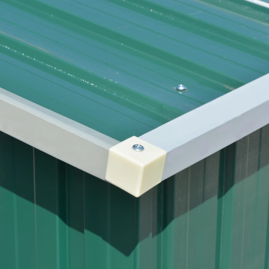 Tuinschuur Metaal 257 x 392 x 181 cm Groen
