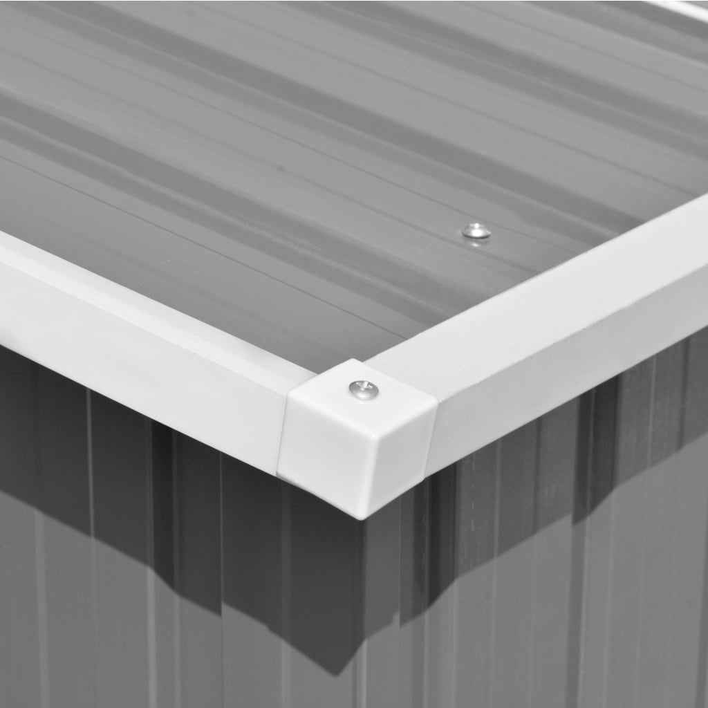 Tuinschuur Metaal 257 x 392 x 181 cm Grijs