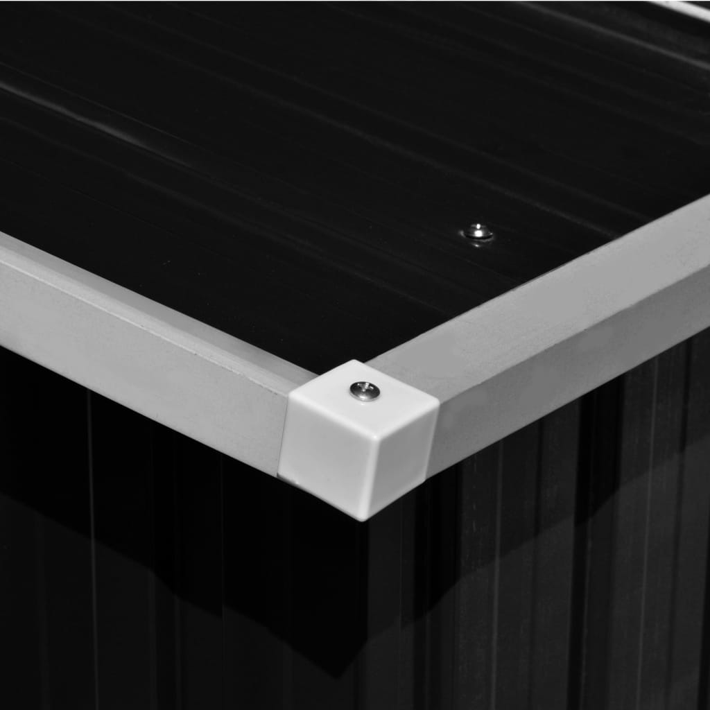 Tuinschuur Metaal Kleurig 257 x 489 x 181 cm Antraciet