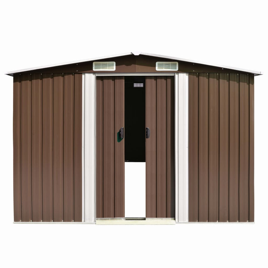 Tuinschuur Metaal 257 x 489 x 181 cm Bruin