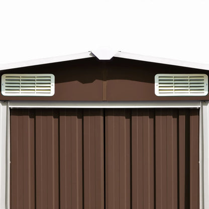 Tuinschuur Metaal 257 x 489 x 181 cm Bruin
