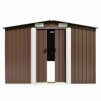 Tuinschuur Metaal 257 x 580 x 181 cm Bruin