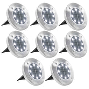 Grondlampen 8 stuks solar LED wit