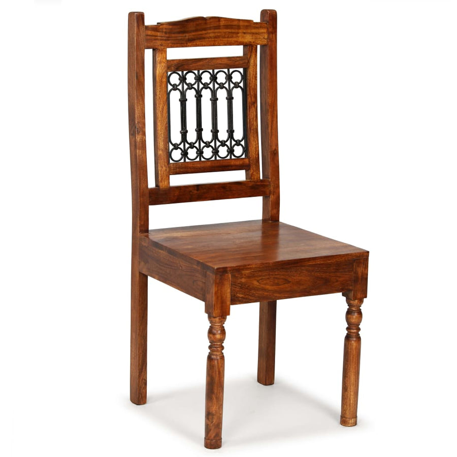 Eetkamerstoelen 4 St Massief Hout Met Sheesham Afwerking