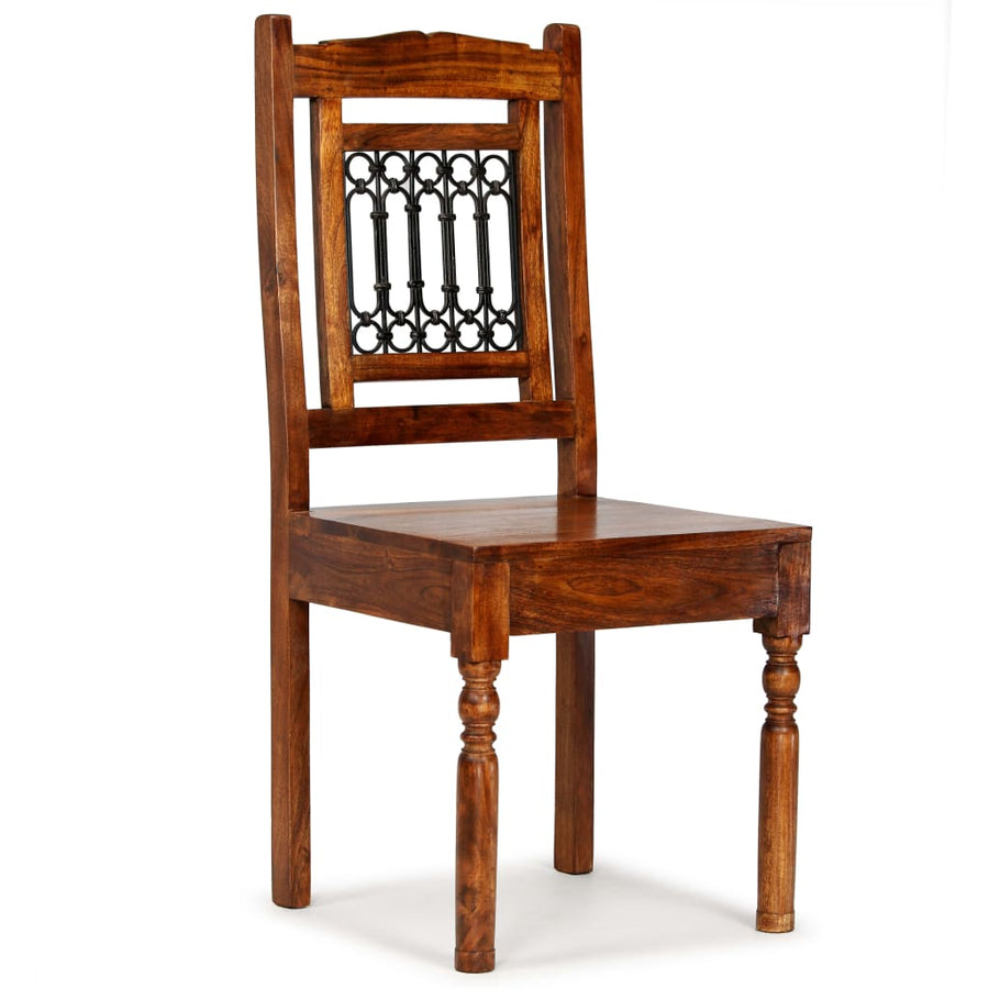 Eetkamerstoelen 4 St Massief Hout Met Sheesham Afwerking