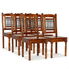 Dining chairs 6 pcs solid wood classic