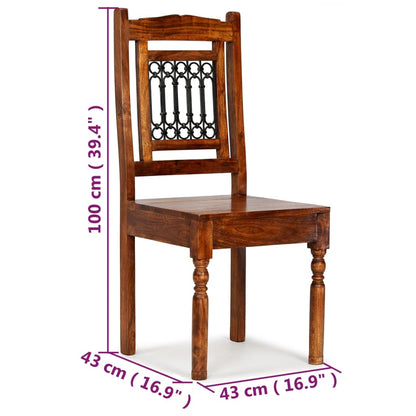 Eetkamerstoelen Klassiek Hout Met Sheesham Afwerking 6 St
