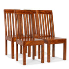 Eetkamerstoelen massief hout 4 stuks bruin