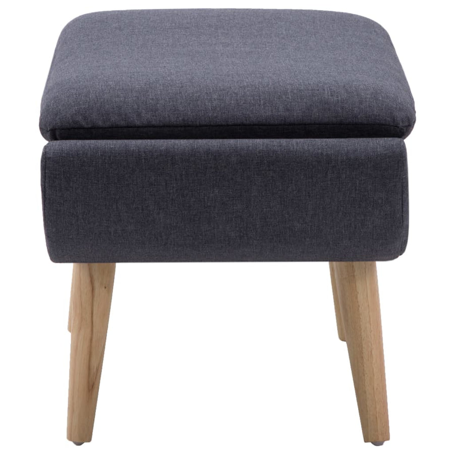 Voetenbank 73X43X42 Cm Stoffen Bekleding Donkergrijs