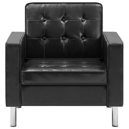 Fauteuil Kunstleer Zwart