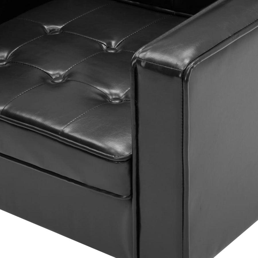 Fauteuil Kunstleer Zwart