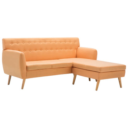 Bank L-Vormig 171,5X138X81,5 Cm Stof Oranje orange