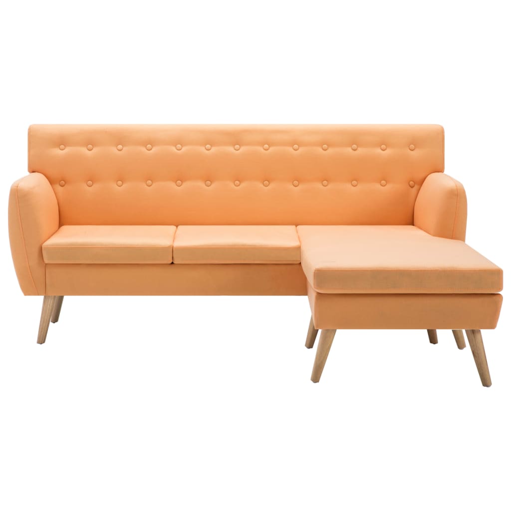 Bank L-Vormig 171,5X138X81,5 Cm Stof Oranje orange
