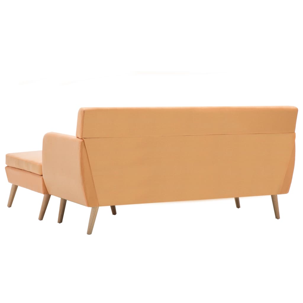 Bank L-Vormig 171,5X138X81,5 Cm Stof Oranje orange