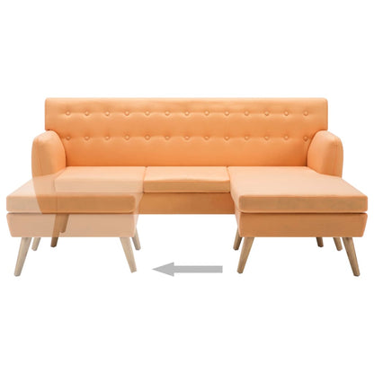 Bank L-Vormig 171,5X138X81,5 Cm Stof Oranje orange