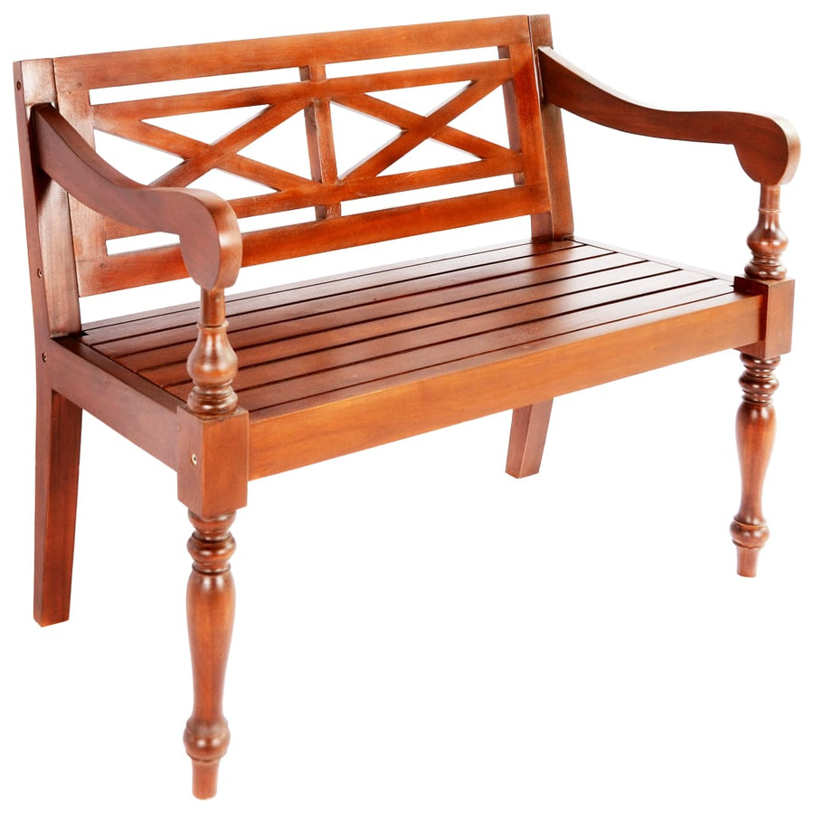 Bank Batavia Massief Mahoniehout 98 cm Donkerbruin
