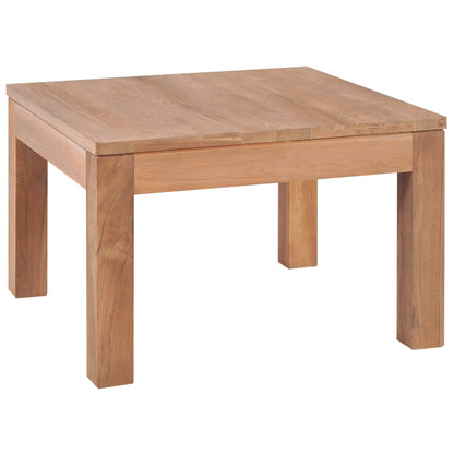 Salontafel 60X60X40 Cm Teakhout Met Natuurlijke Afwerking 60 cm