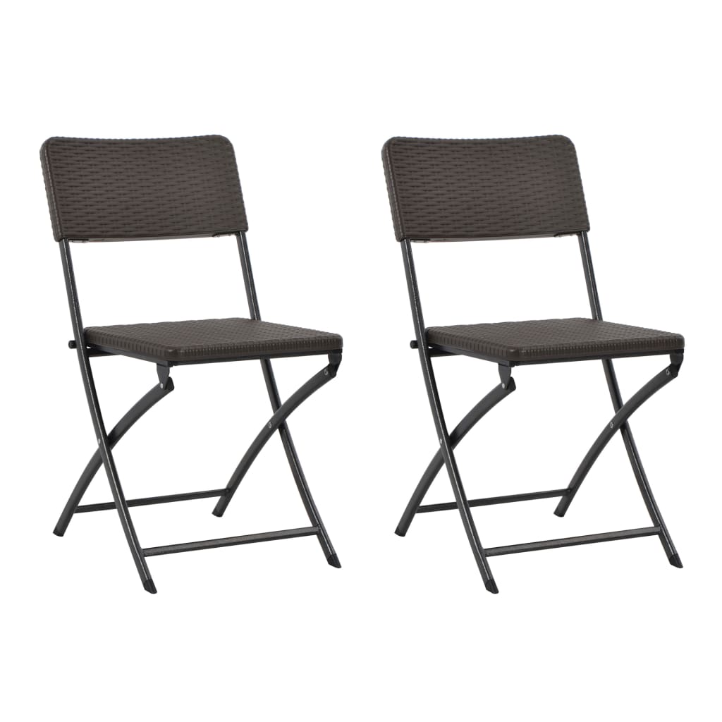 Tuinstoelen Inklapbaar Hdpe En Staal Bruin 2