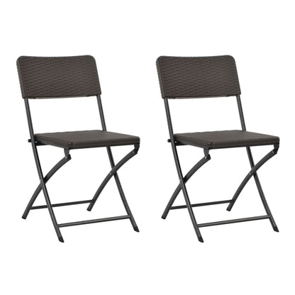 Tuinstoelen Inklapbaar Hdpe En Staal Bruin 2
