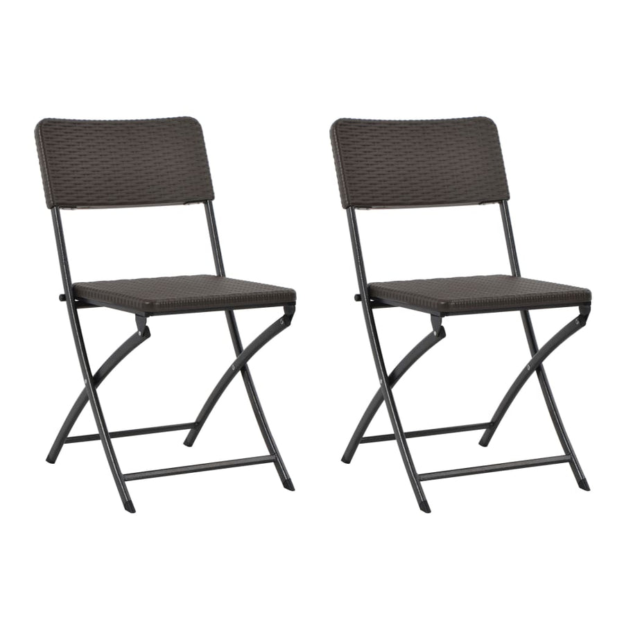 Tuinstoelen Inklapbaar Hdpe En Staal Bruin 2