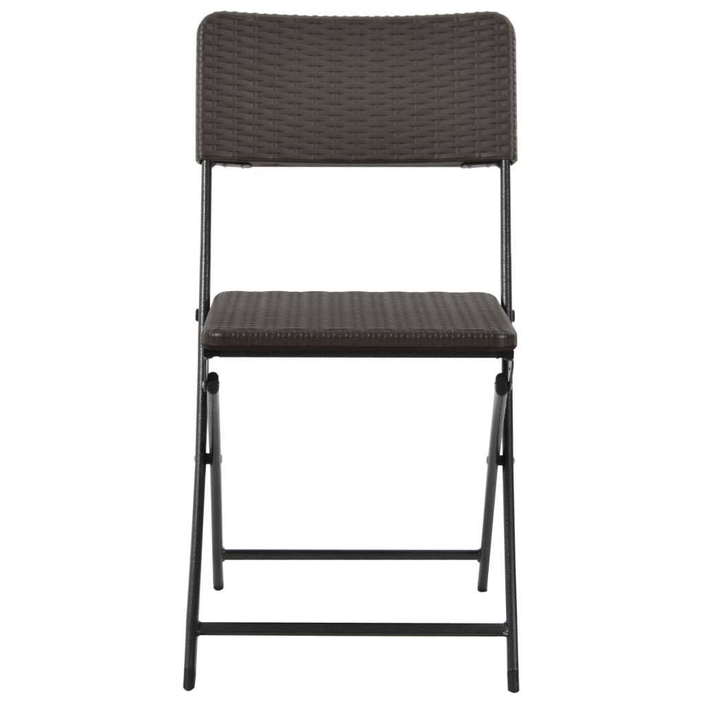 Tuinstoelen Inklapbaar Hdpe En Staal Bruin 2