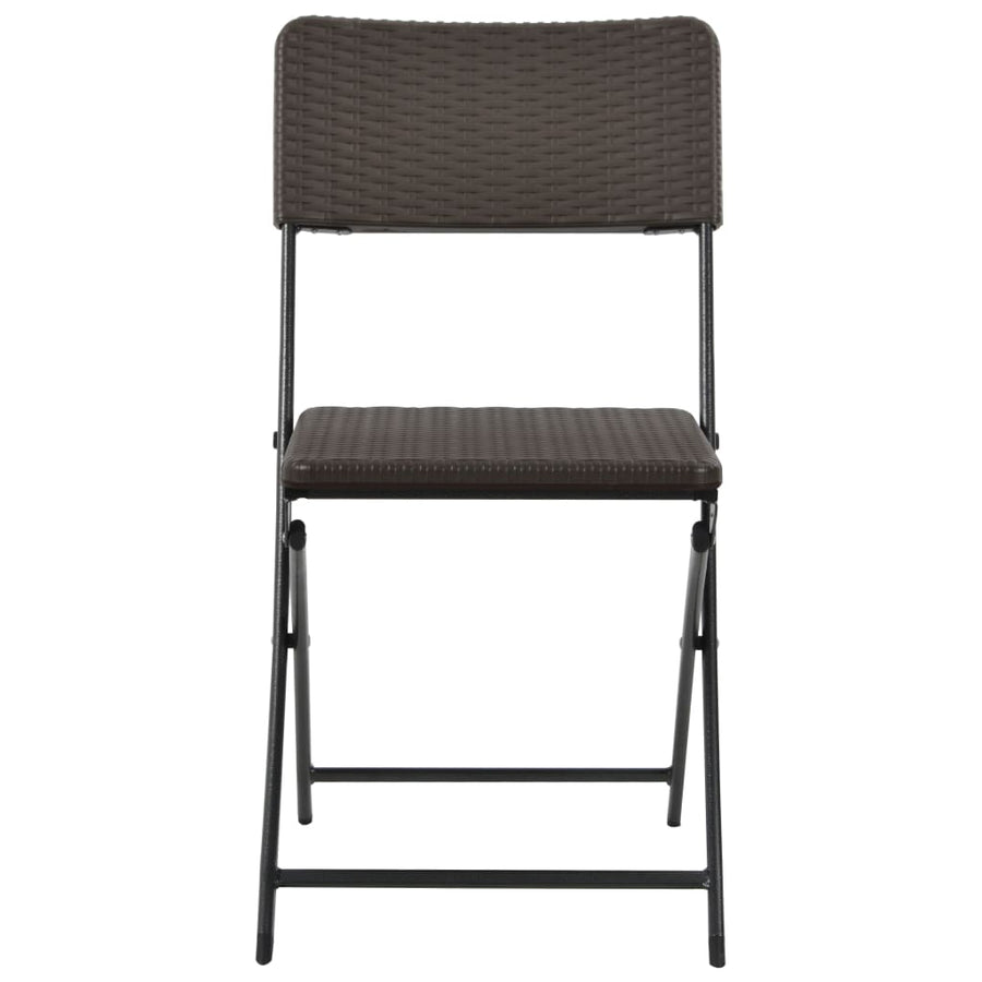 Tuinstoelen Inklapbaar Hdpe En Staal Bruin 2