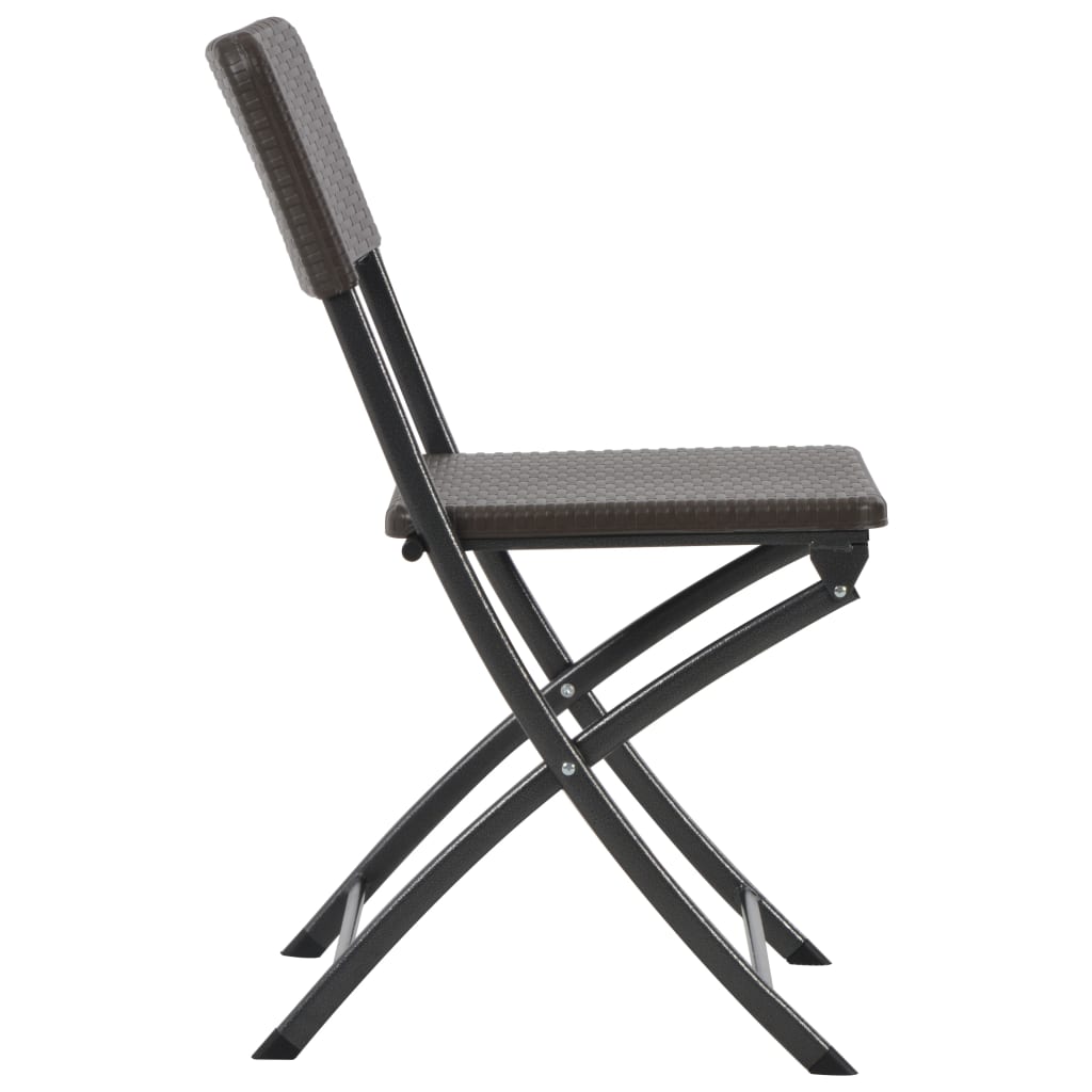 Tuinstoelen Inklapbaar Hdpe En Staal Bruin 2