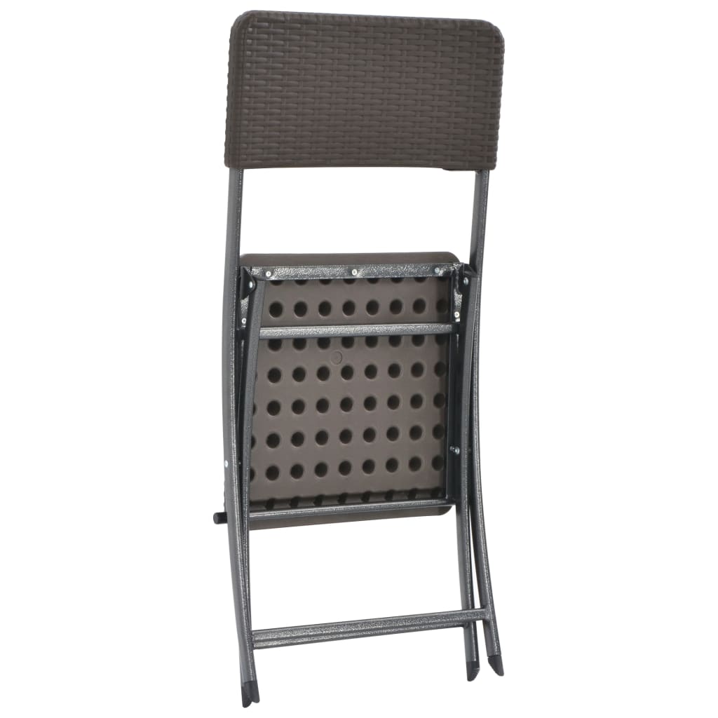Tuinstoelen Inklapbaar Hdpe En Staal Bruin 2
