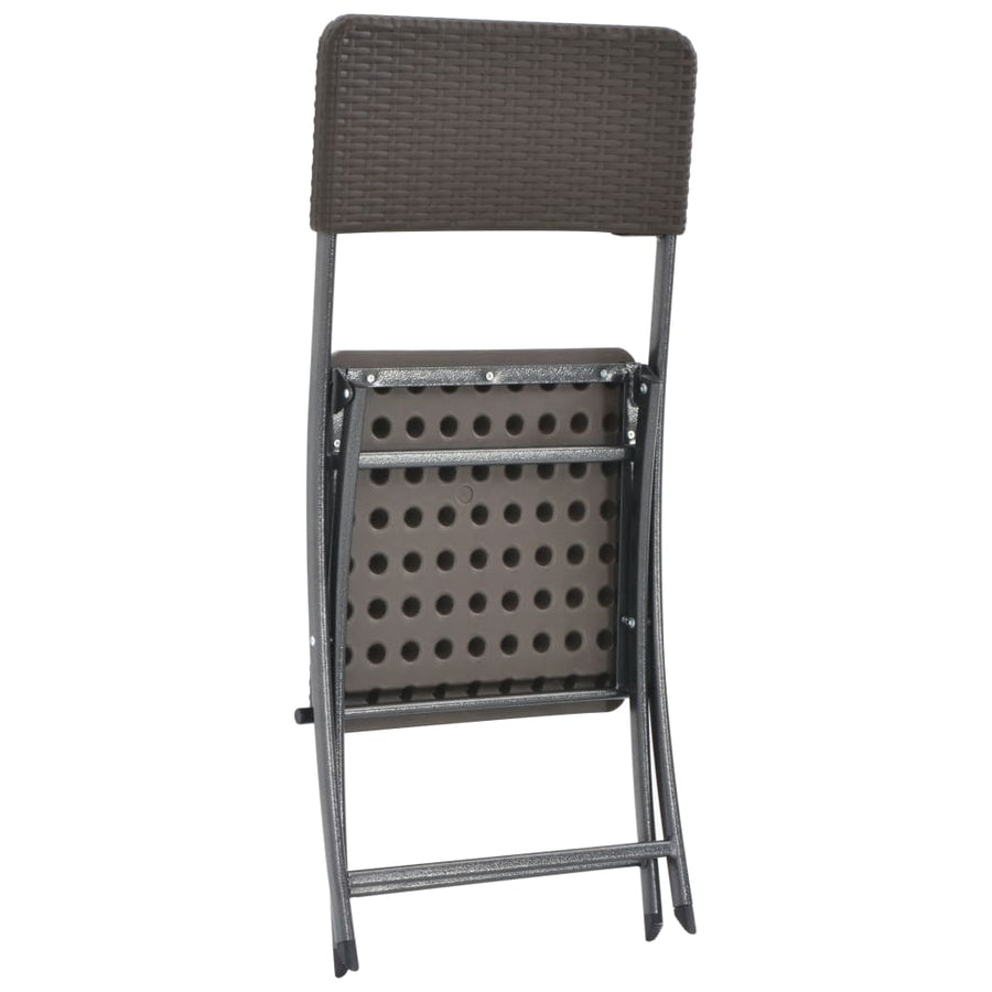 Tuinstoelen Inklapbaar Hdpe En Staal Bruin 2