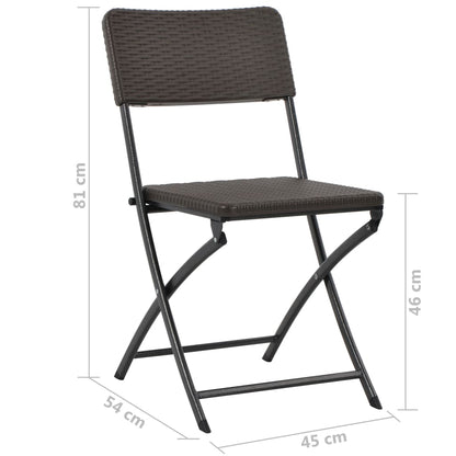 Tuinstoelen Inklapbaar Hdpe En Staal Bruin 2