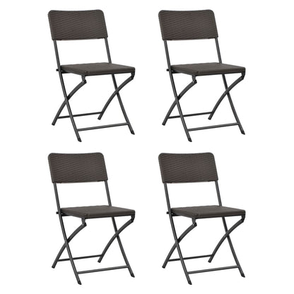 Tuinstoelen Inklapbaar Hdpe En Staal Bruin 4