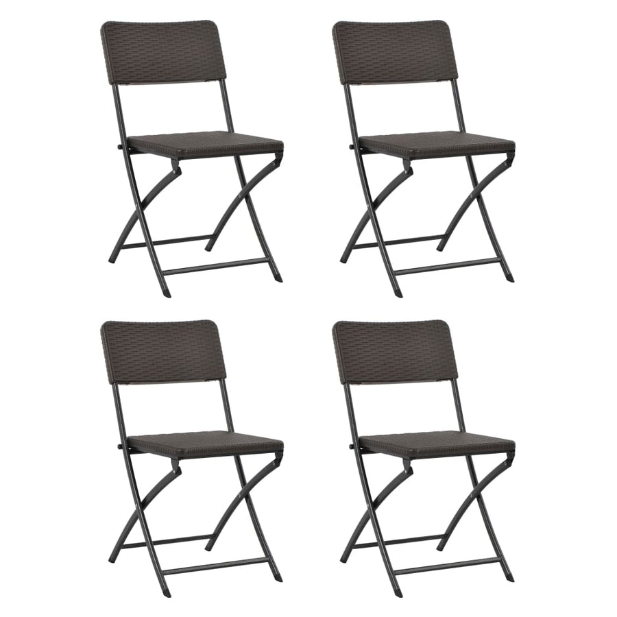 Tuinstoelen Inklapbaar Hdpe En Staal Bruin 4