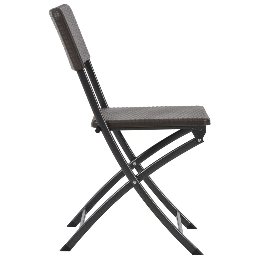 Tuinstoelen Inklapbaar Hdpe En Staal Bruin 4