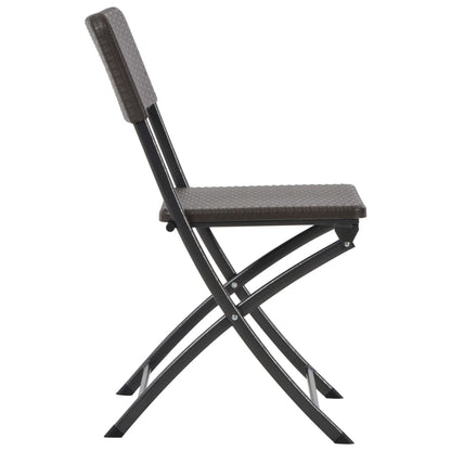 Tuinstoelen Inklapbaar Hdpe En Staal Bruin 4