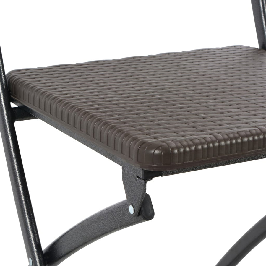 Tuinstoelen Inklapbaar Hdpe En Staal Bruin 4