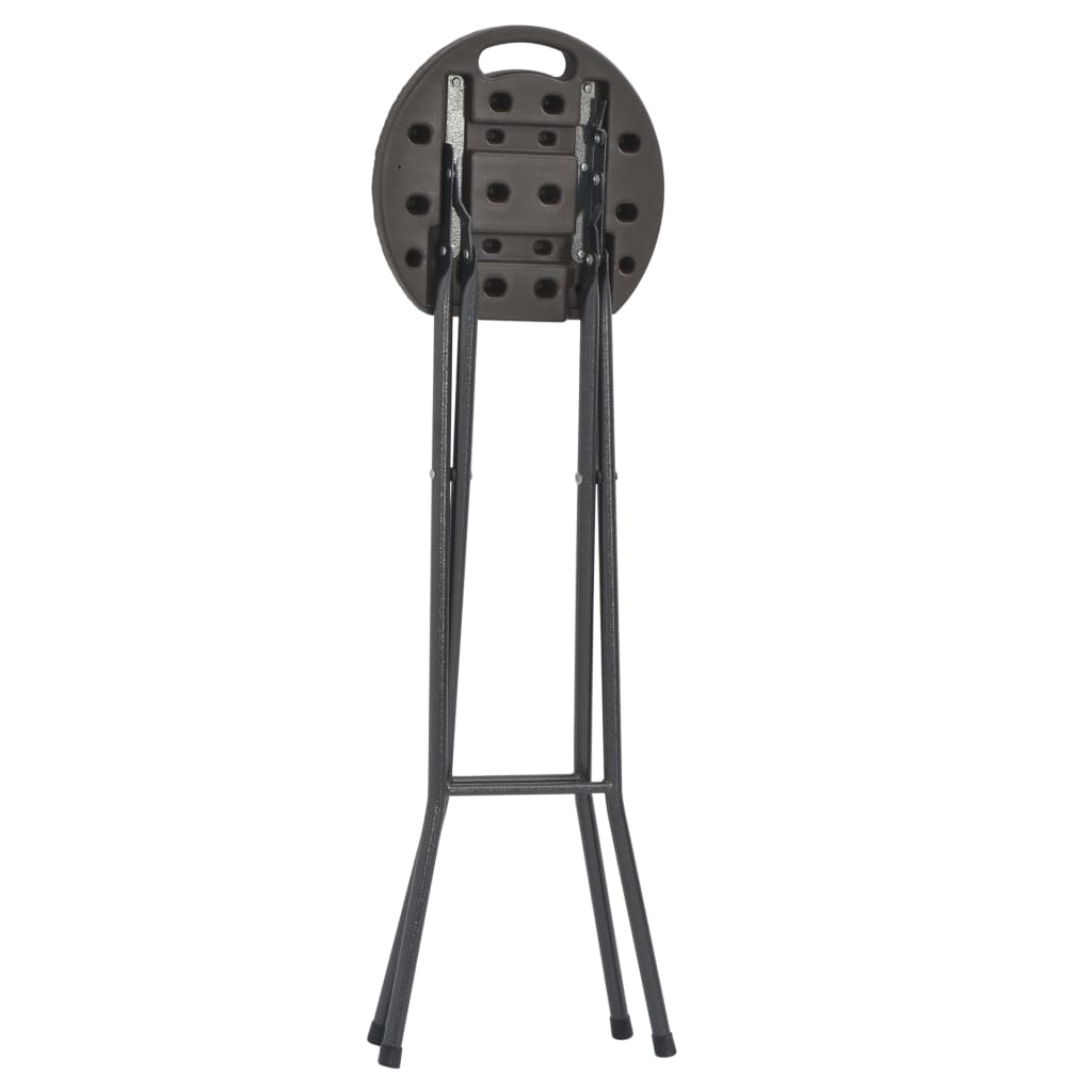 Barkrukken Inklapbaar 2 St Rattan Look Hdpe En Staal Bruin