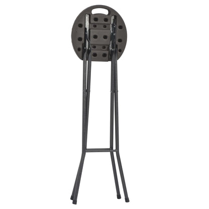 Barkrukken Inklapbaar 2 St Rattan Look Hdpe En Staal Bruin