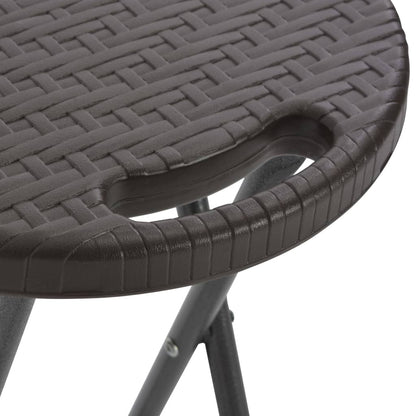 Barkrukken Inklapbaar 2 St Rattan Look Hdpe En Staal Bruin