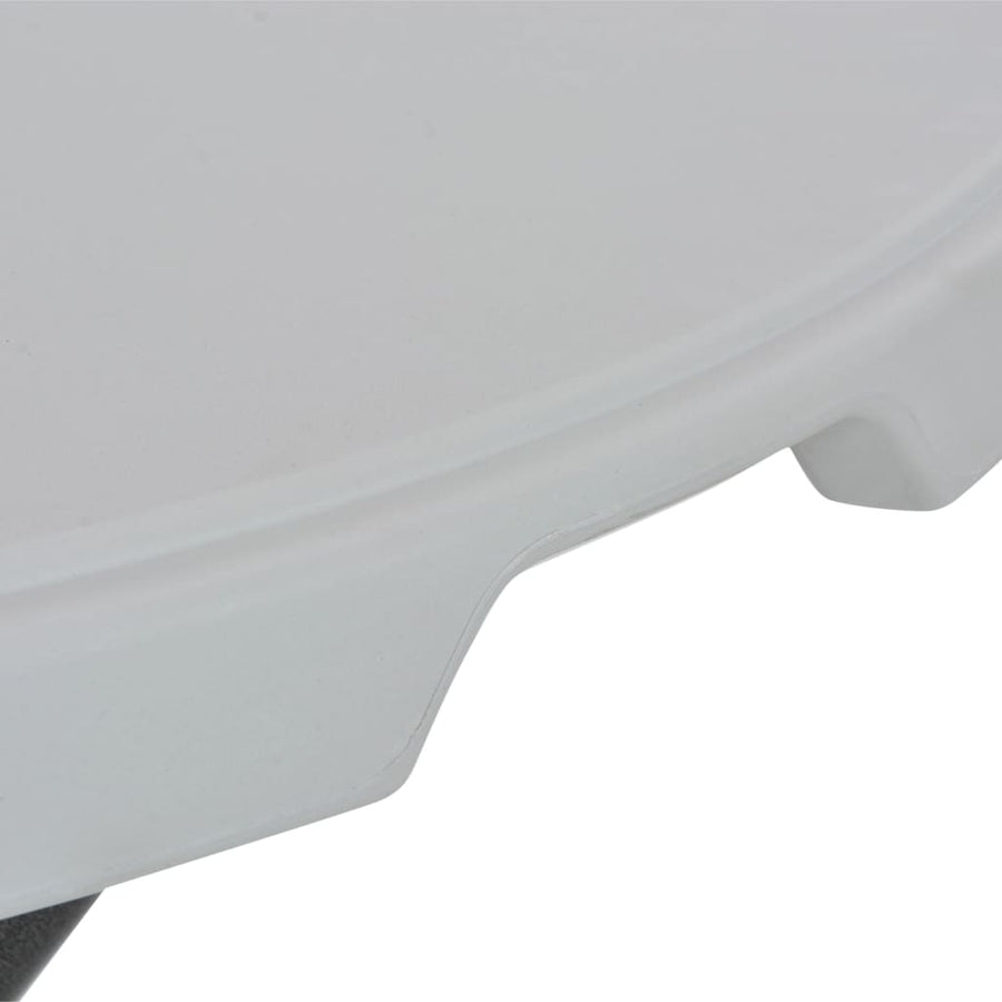 Bartafel inklapbaar 80x110 cm HDPE wit