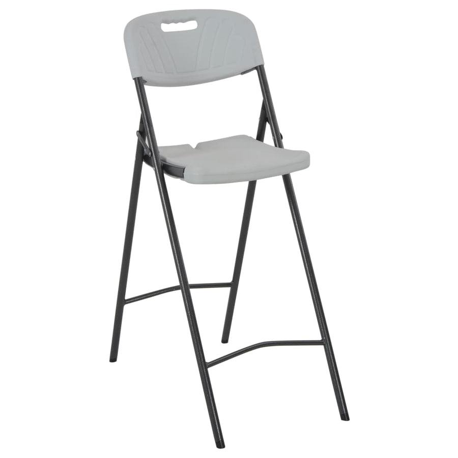 Barstoelen Inklapbaar 2 St Hdpe En Staal Wit