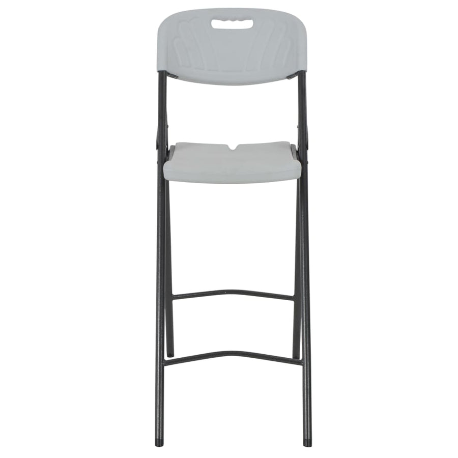 Barstoelen Inklapbaar 2 St Hdpe En Staal Wit