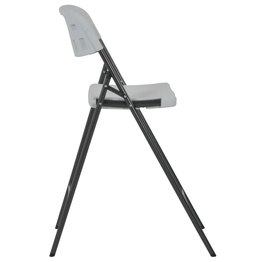 Barstoelen Inklapbaar 2 St Hdpe En Staal Wit