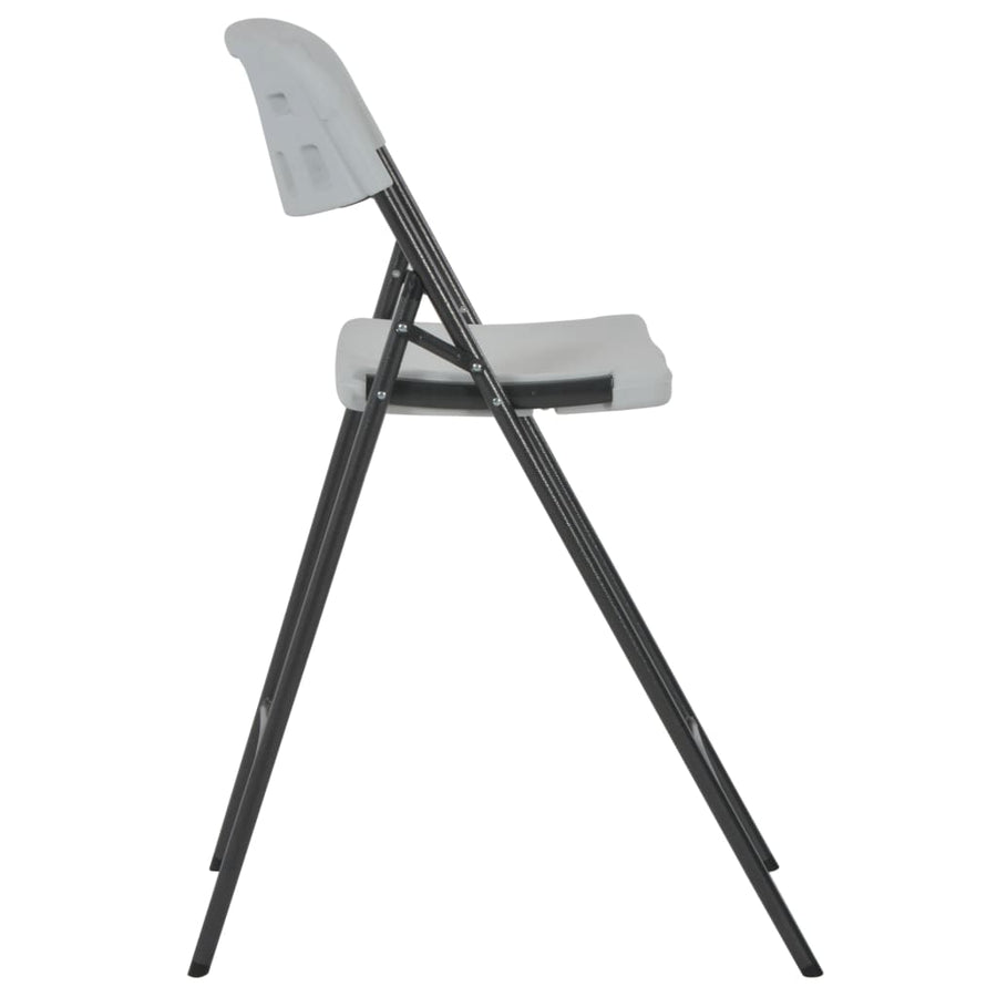 Barstoelen Inklapbaar 2 St Hdpe En Staal Wit