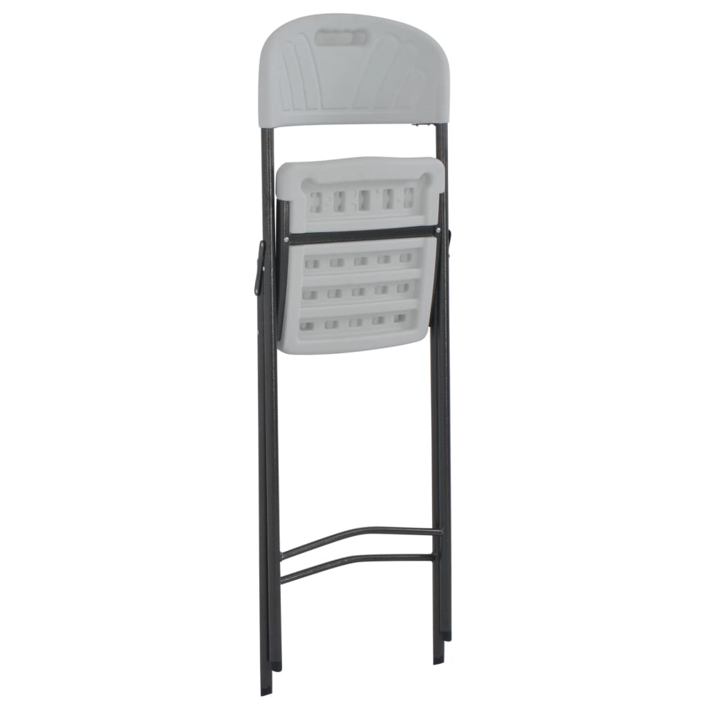 Barstoelen Inklapbaar 2 St Hdpe En Staal Wit