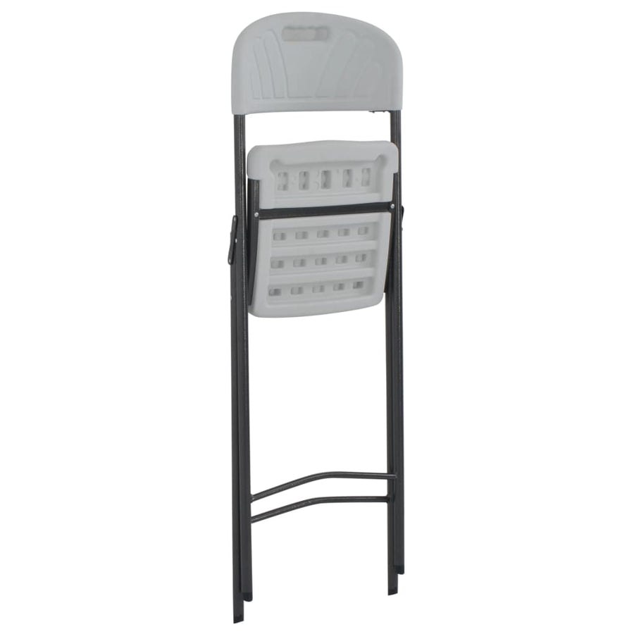 Barstoelen Inklapbaar 2 St Hdpe En Staal Wit
